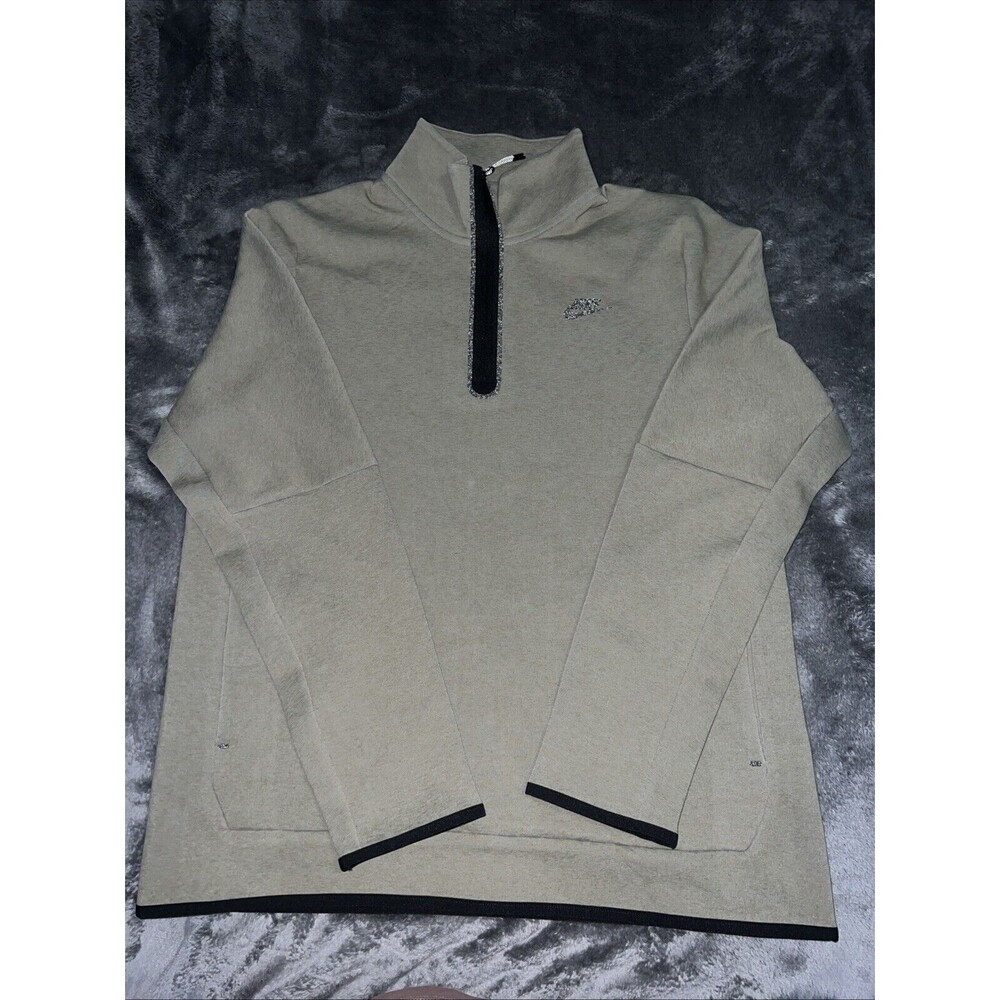 LARGE Nike Sportswear Tech Fleece 1/2 Zip Sweatshirt Olive Mens DQ4314-222 NWOT
